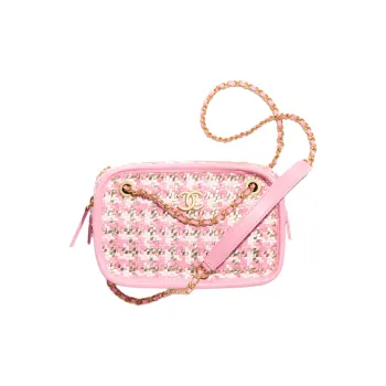 CHANEL Sheepskin Camera Bag Shoulder Bag Crossbody Bag Small Size Women's Pink