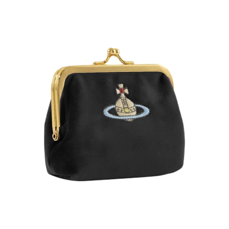Vivienne Westwood Cotton Coin Purse Women's Black Multicolor-1
