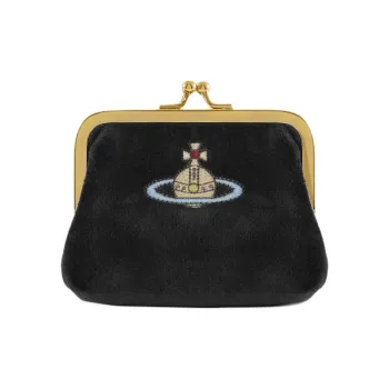 Vivienne Westwood Cotton Coin Purse Women's Black Multicolor
