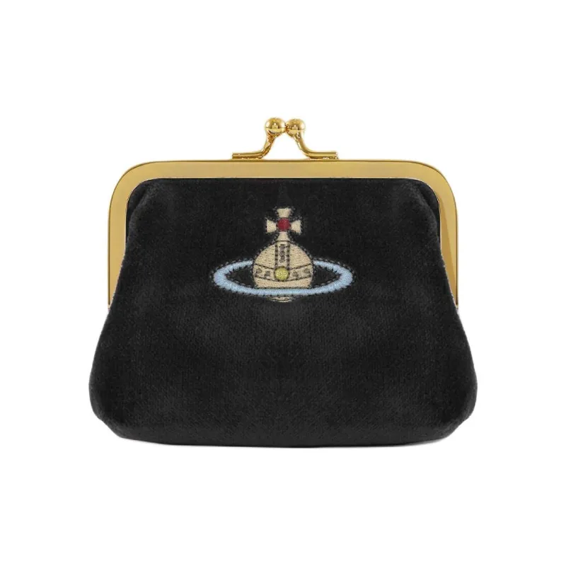 Vivienne Westwood Cotton Coin Purse Women's Black Multicolor-0