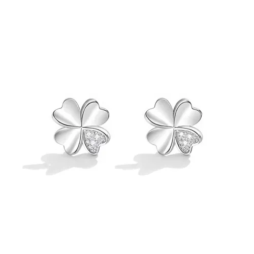 Maybe 925 Sterling Silver Stud Earrings Women's
