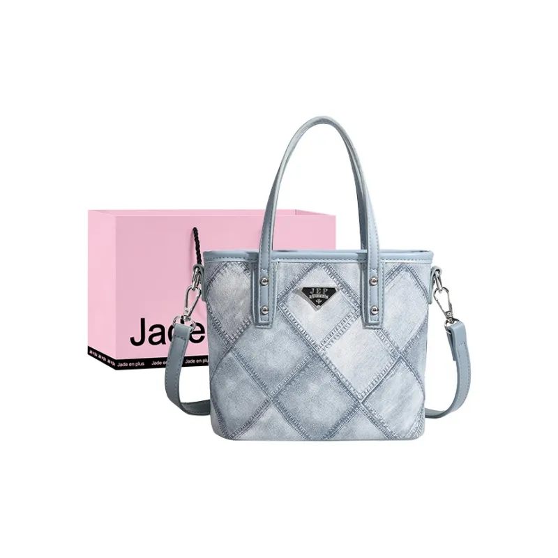 Jade En Plus Textured PU Shoulder Bag Regular Women's Pink/Denim Blue-6