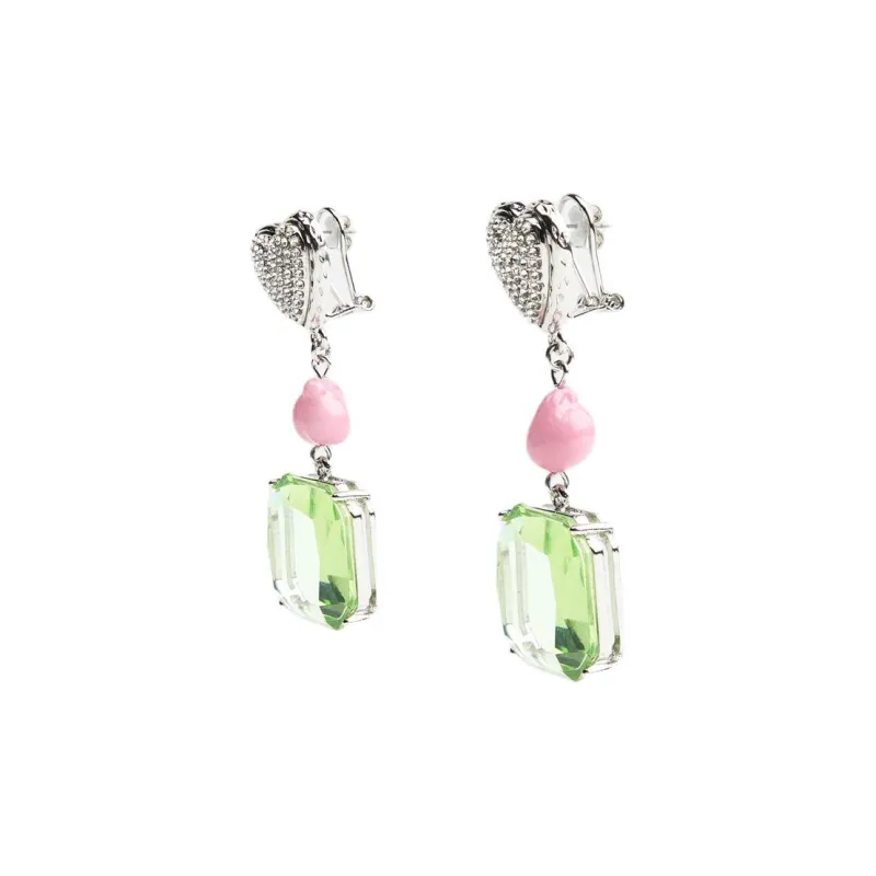 ZARA Titanium Earrings Women's Silver-0