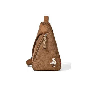 Ceion Keust Corduroy Sling Bag Unisex Multicolor