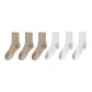 6 Pack (3 Khaki+3 Milk White)