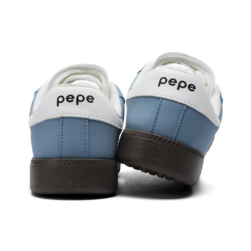 Pepe The Frog Skateboard Shoes Unisex Low Top Black/White/Blue-16