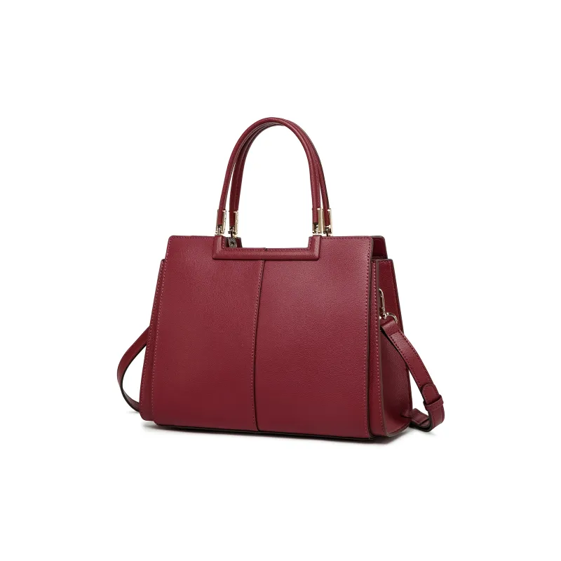 FAIRWHALE Cow Leather Tote One Shoulder Handbag Women's Multicolor-19