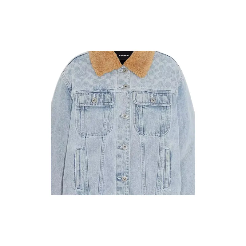 COACH FW22 Denim Jacket Women's Blue-4