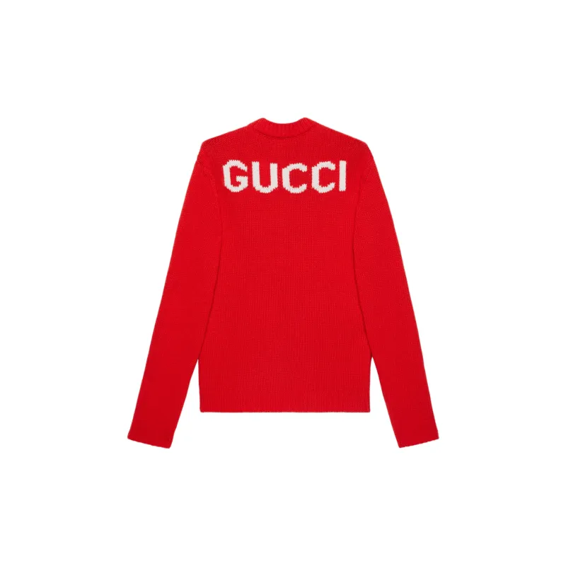 GUCCI Logo Intarsia Knitted Sweater-1