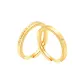 Heartbeat Couple Rings, Gold