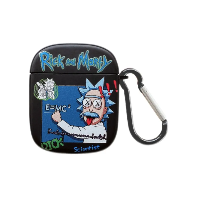 Koman Apple Compatible With AirPods 1/2/3/Pro 1/2 Generations TPU Rick And Morty Headphone Cases-3