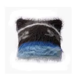 Jacquard Cat Ear Hat-Black with White Stripes