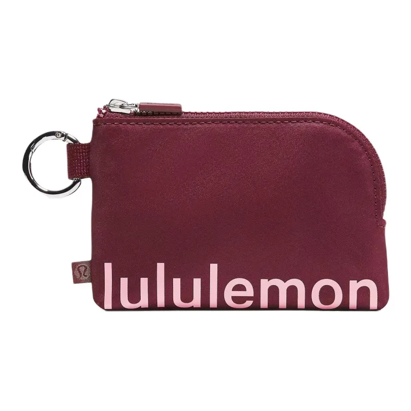 Lululemon Recycled Polyester Card Holder Women's Deep Luxury Style & Pink Trend-0