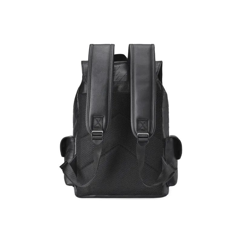 ONRF PVC Polyvinyl Chloride Backpack Laptop Bag Backpack Regular Unisex Black-2