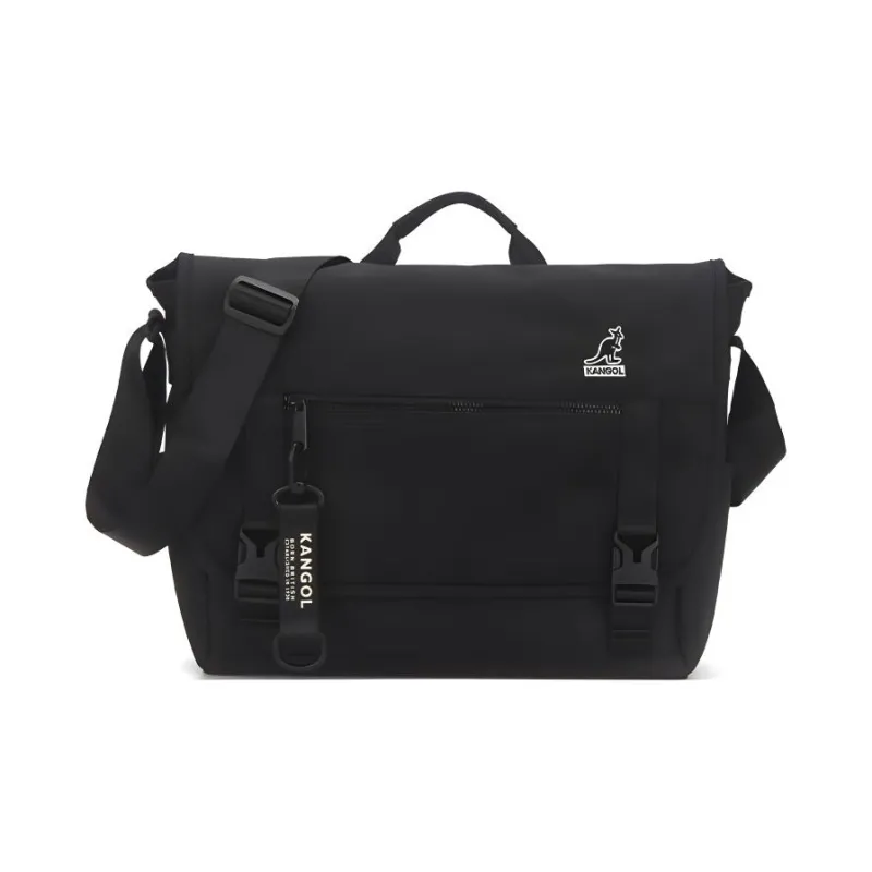 KANGOL Nylon Handbag, Shoulder Bag, Crossbody Bag Regular Unisex Black-0