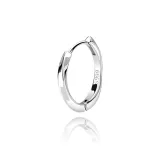Mobius Earrings-S999 Fine Silver (White Gold Single)