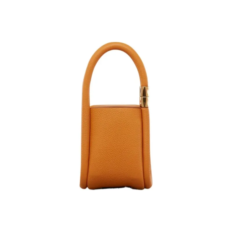 BOYY Calfskin Portable Crossbody Bag, Shoulder Bag Mini Women's Orange-2