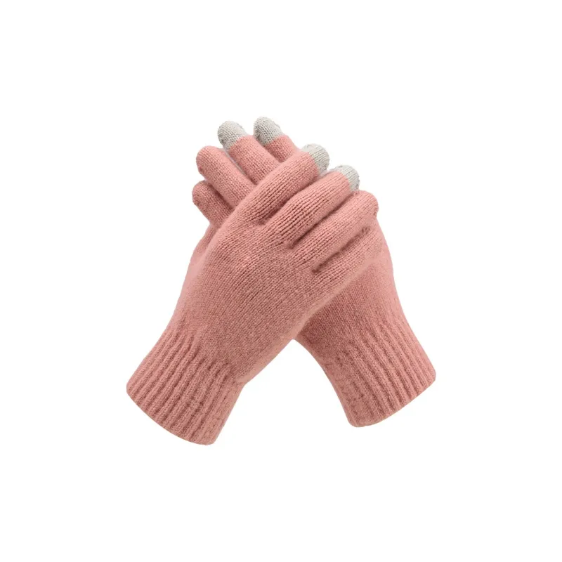 BANDICOOT Sheep Wool Knit Gloves Unisex Red-4