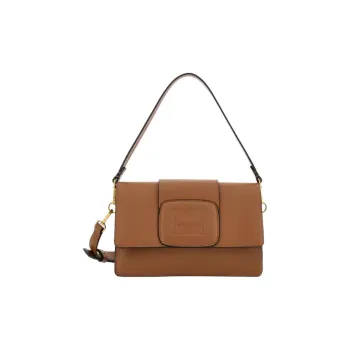 HOGAN Leather Shoulder Bag, Crossbody Bag, Handbag Regular Women's Cognac