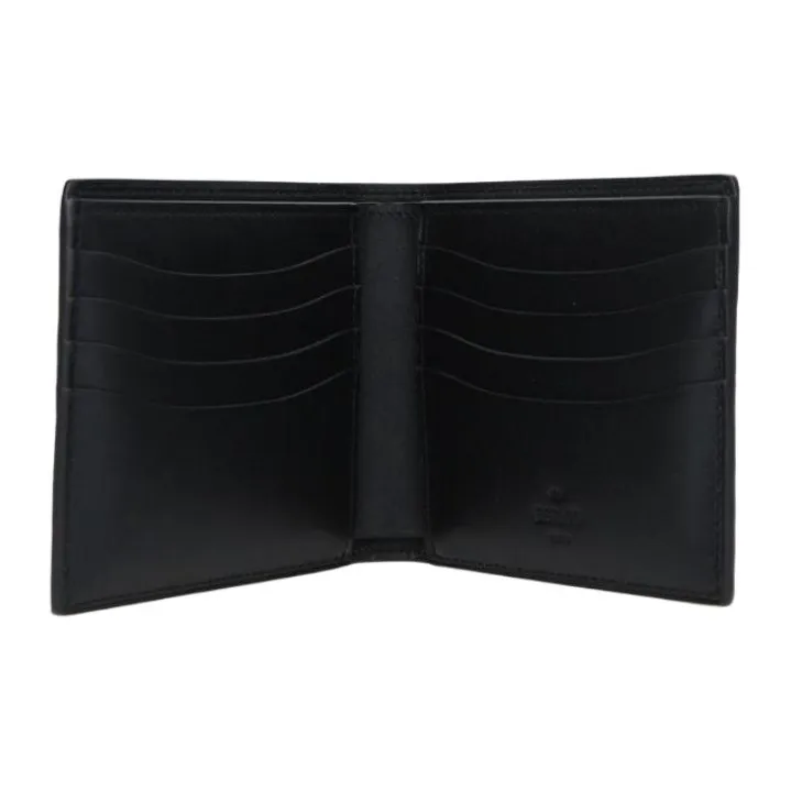 BERLUTI Calfskin Wallet Men's Black Gray Color-7