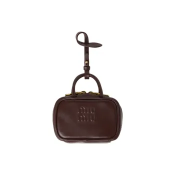 MIU MIU Leather Pendants Unisex Briarwood