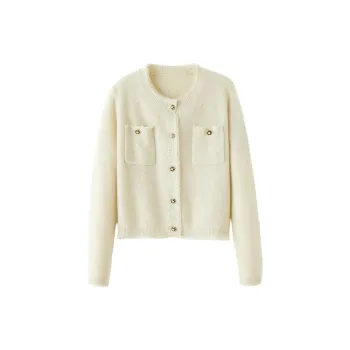 SNOWFORTE Cashmere Sweater Women's White Gold Bean