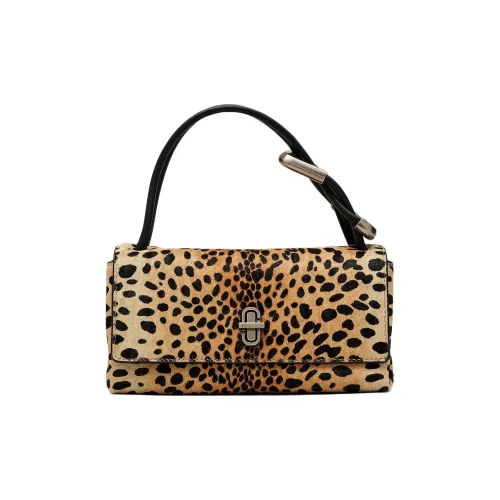 MARC JACOBS Calfskin Handbag Mini Women's Leopard