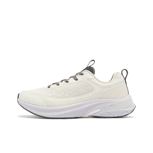 QIAODAN Shock Absorbers With Slip Resistant Features Low Top Casual Running Shoes Women's Beige Purple