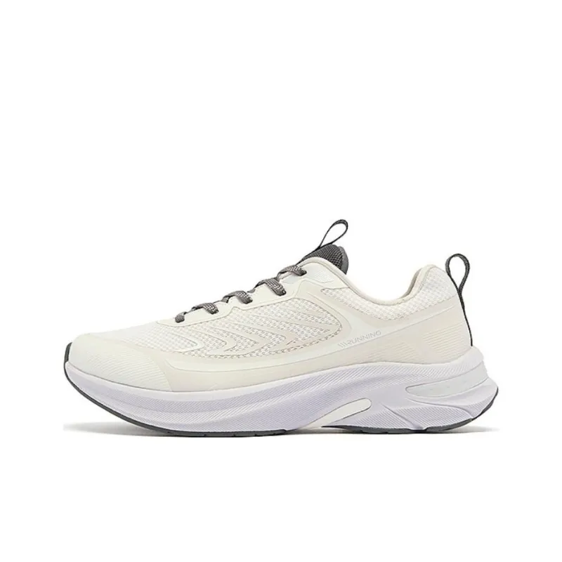 QIAODAN Shock Absorbers With Slip Resistant Features Low Top Casual Running Shoes Women's Beige Purple-0