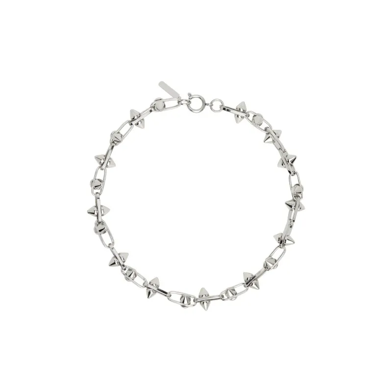 JUSTINE CLENQUET Palladium Brass Necklaces Women's Silver-1