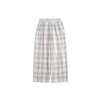 Hollister Pajama Pants Women's Light Taupe Plaid