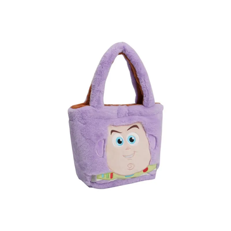 POTDEMIEL × Disney Collaboration Polyester Tote Bag, Shopping Bag, Handbag Women's Brown & Taro Purple-1