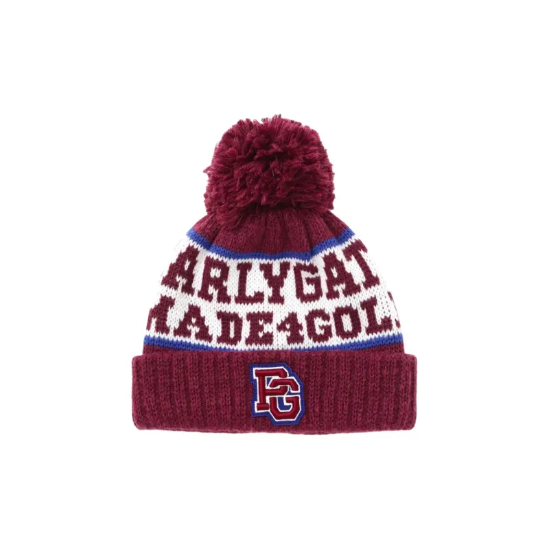 PEARLY GATES Pompom detail Intarsia knit Beanie-0