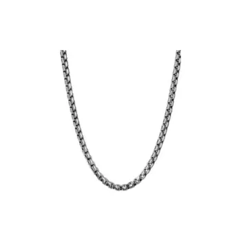 DAWEIDUFU Sterling Silver Necklaces Men's Silver