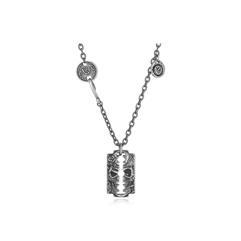 V.WI Titanium Steel Necklaces Men's-2