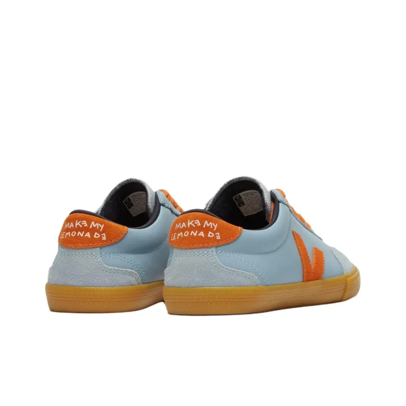 Make My Lemonade x VEJA Low Top Skateboard Shoes Women's Blue-4