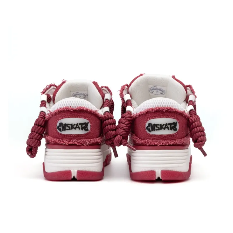 CN Skate Skateboard Shoes Unisex Low Top Red-3