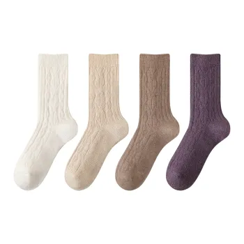 XXLLG Mid Calf Socks Women's 4 Pack