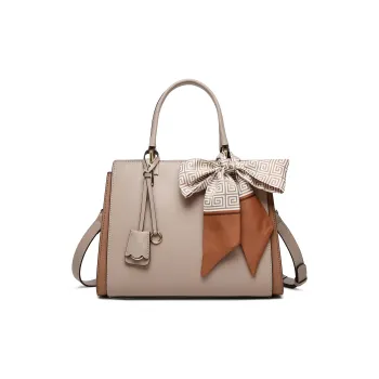 FAIRWHALE Cow Leather Shoulder Bag Crossbody Bag Handbag Regular Women's White/Dusty Pink/Dusty Blue