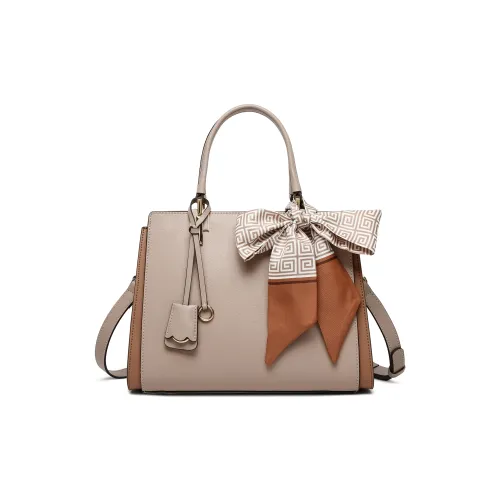 FAIRWHALE Cow Leather Shoulder Bag Crossbody Bag Handbag Regular Women's White/Dusty Pink/Dusty Blue