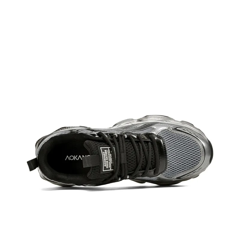 AOKANG Bullet Head Series Cushioned Wear Resistant Lightweight Height Increasing Low Top Chunky Sneakers Unisex-16