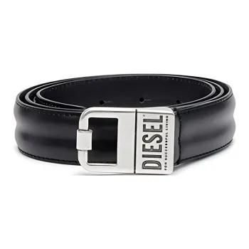 DIESEL Cow Leather Belts Men's Black 3CM