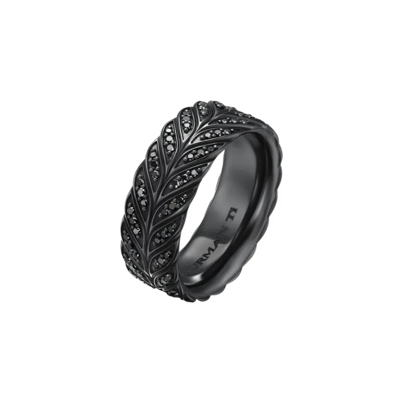 David Yurman Chevron Pavé Diamond Band Ring 9mm-1