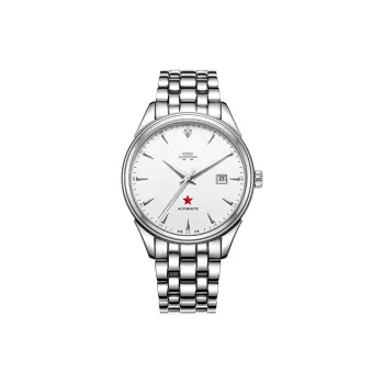 Beijing 62nd Anniversary Watch Mechanical Movement Stainless Steel Watchband Watch Men's Watches White Dial