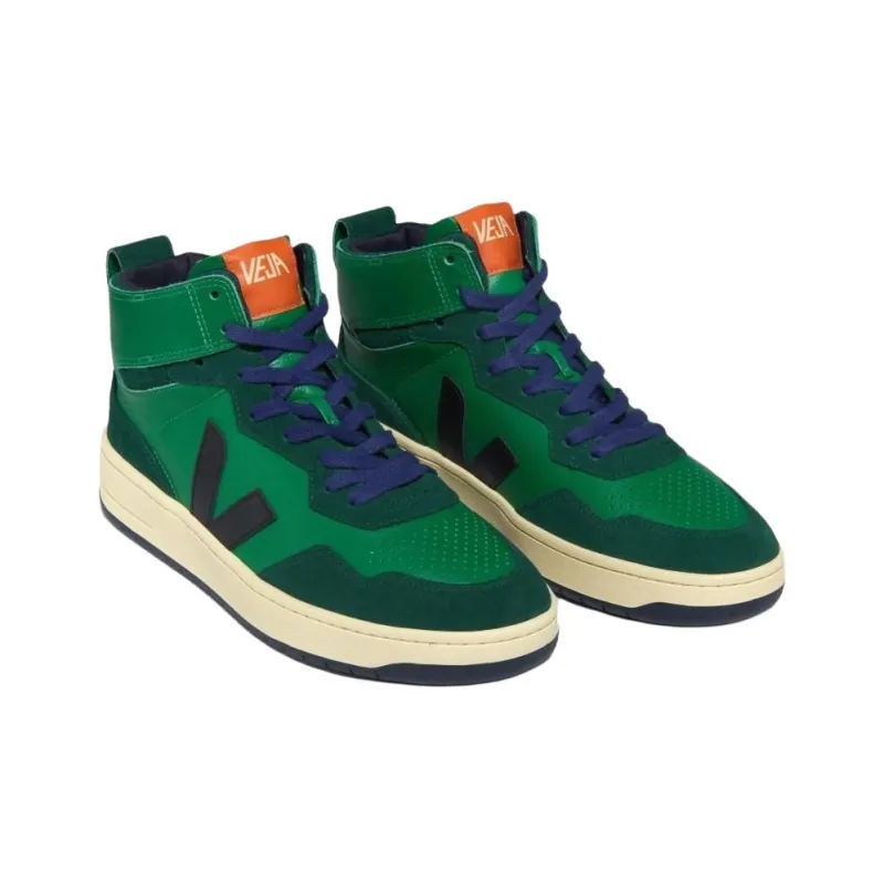 VEJA V-95 High-Top Skateboard Shoes Unisex Green-3
