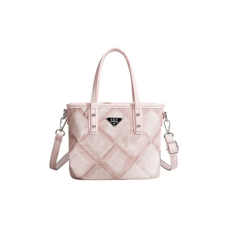 Jade En Plus Textured PU Shoulder Bag Regular Women's Pink/Denim Blue-1