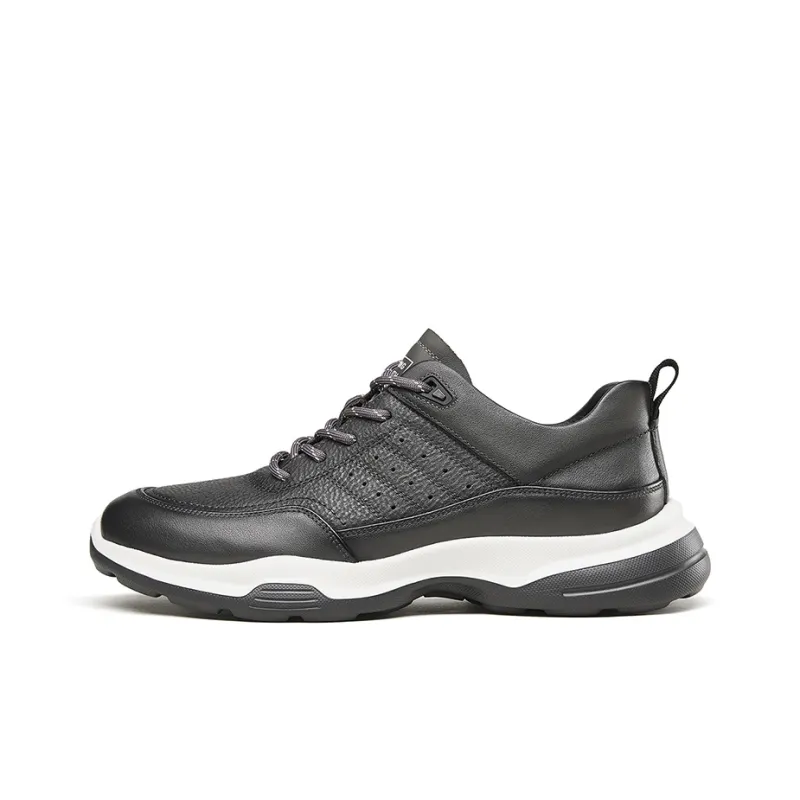 KANGNAI Casual Shoes Men Low Top Black/Gray-5