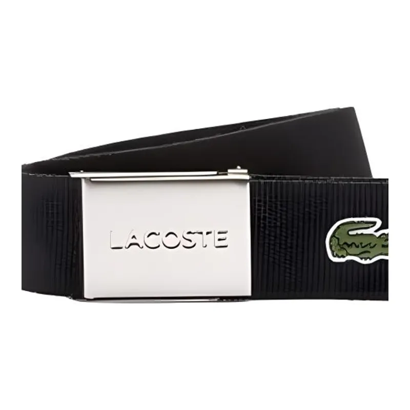 LACOSTE Polyester Belt Men's Black Width 4cm-2