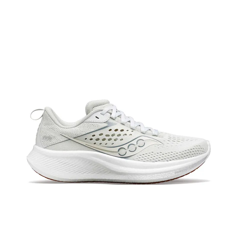 Saucony Anti Slip Wear Resistant Low Top Running Shoes Women's White Gray-1