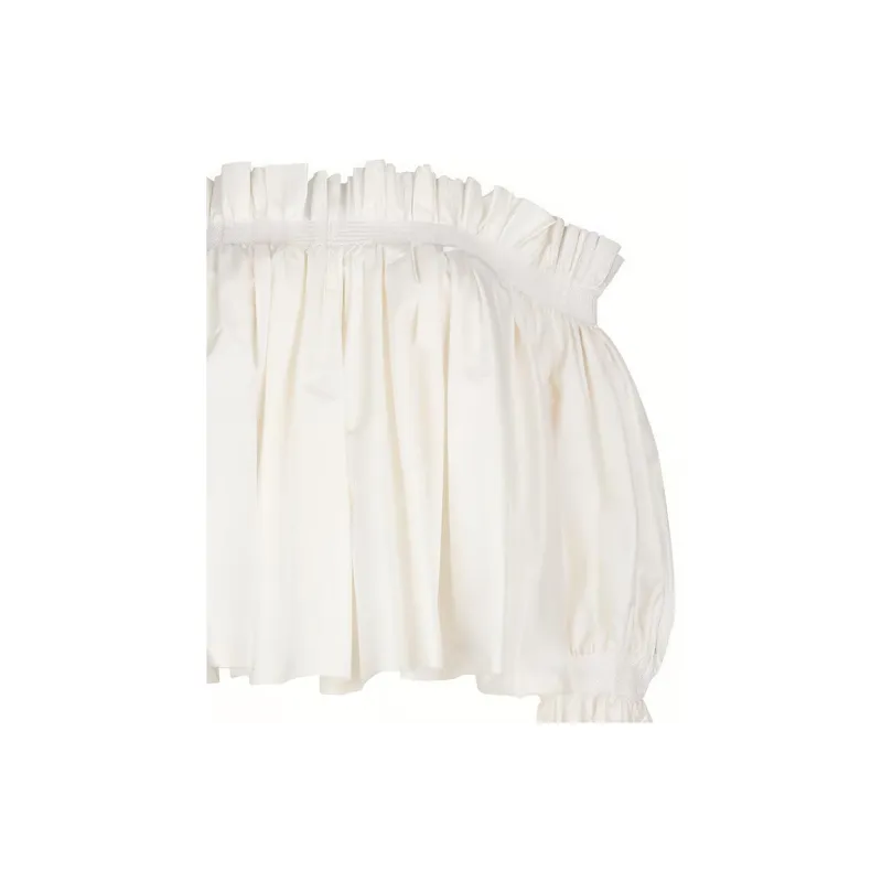 DIOR Off Shoulder Puff Sleeved Cropped Top-4